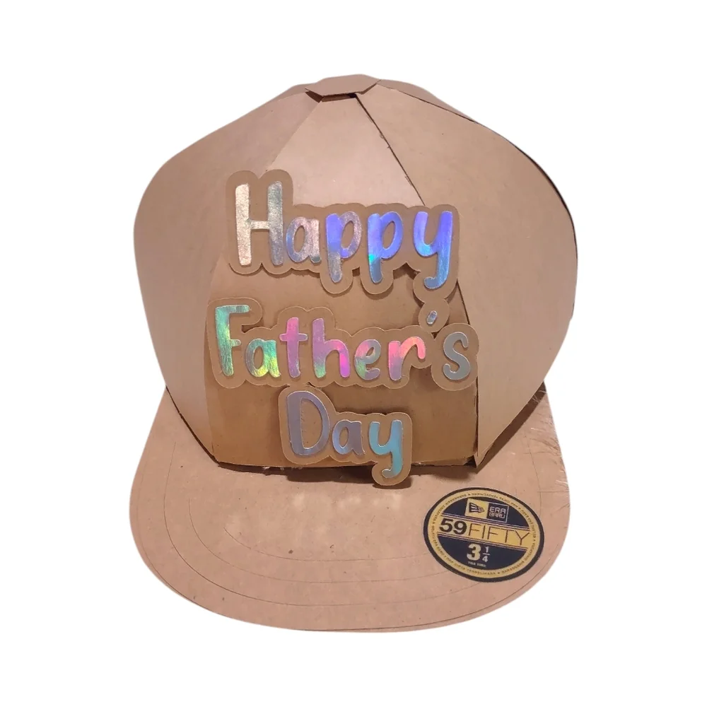 Father's Day Cardboard Cap Baseball Cap gift box, Hat Treat Gift Box